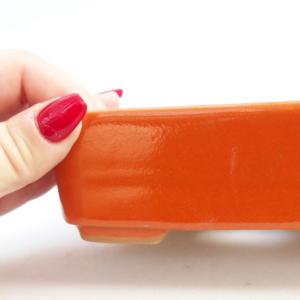 Ciotola bonsai in ceramica 26 x 26 x 8 cm, colore rosso