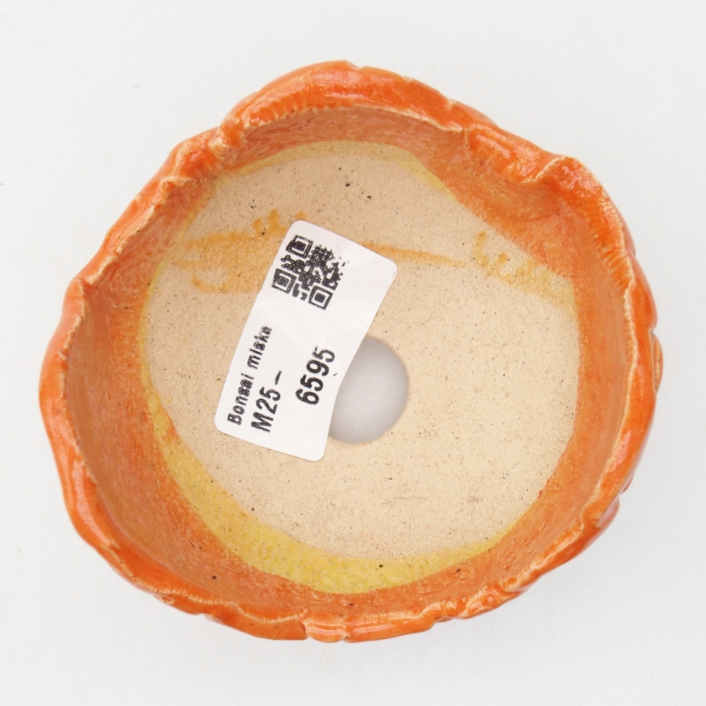 Conchiglia in ceramica 8,5 x 8,5 x 6 cm , colore arancione