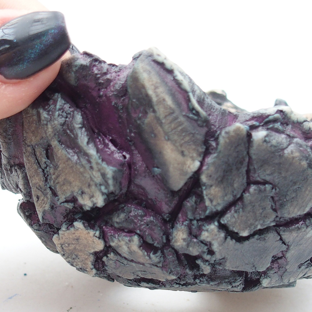 Conchiglia in ceramica 10,5 x 10,5 x 5,5 cm , colore viola