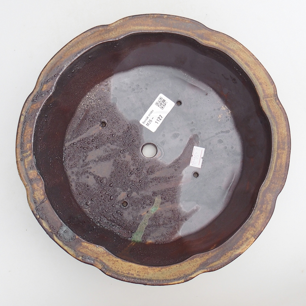 Ciotola bonsai in ceramica 26 x 26 x 8 cm, marrone