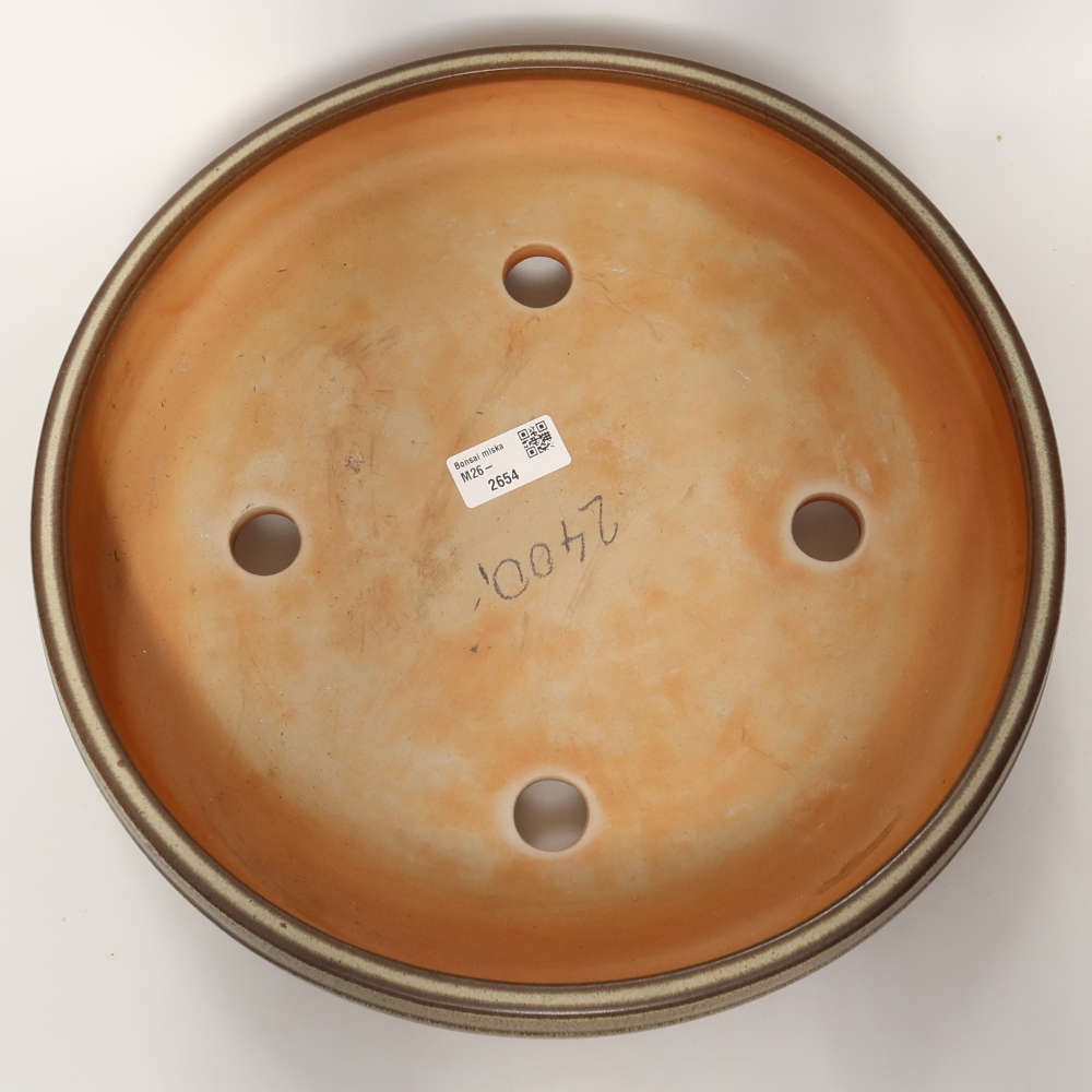 Ciotola in ceramica  33 x 33 x 7,5 cm, colore marrone