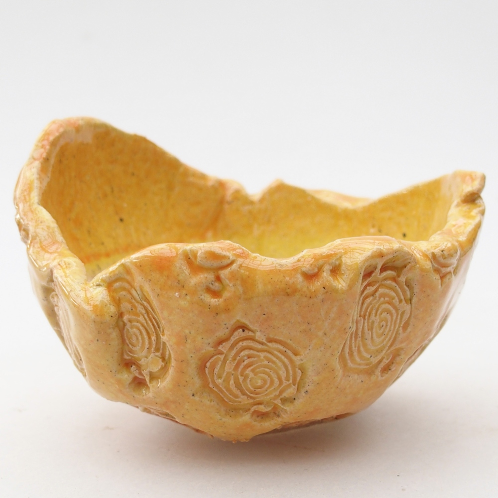 Conchiglia in ceramica 8,5 x 8,5 x 6 cm , giallo