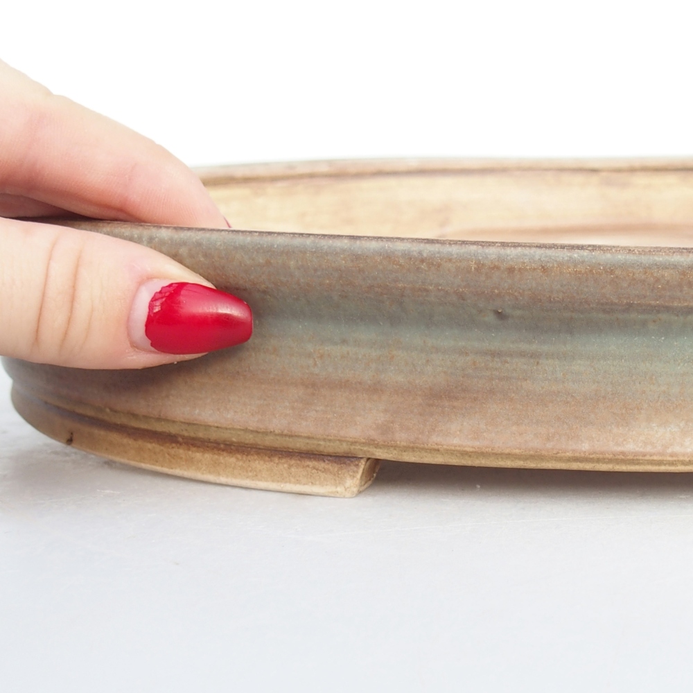 Ciotola bonsai in ceramica 31 x 27 x 4,5 cm, verde