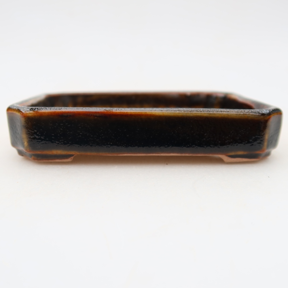 Vaso da bonsai in ceramica 10 x 8 x 2 cm, colore marrone