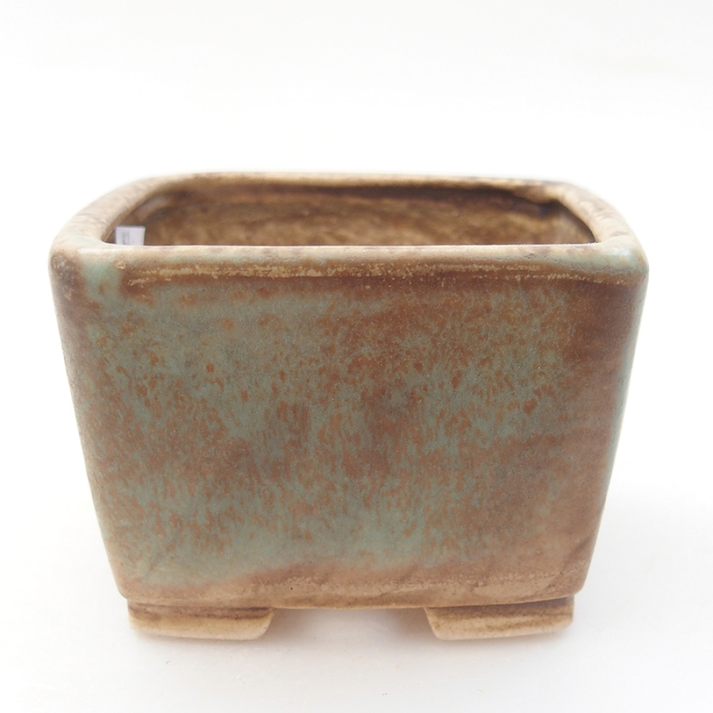 Ciotola per bonsai in ceramica 6 x 6 x 4,5 cm, verde