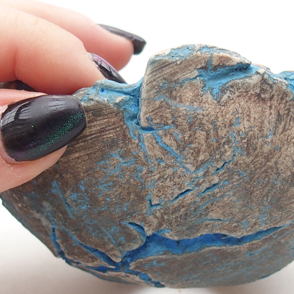 Conchiglia in ceramica 9 x 9 x 5,5 cm , colore blu