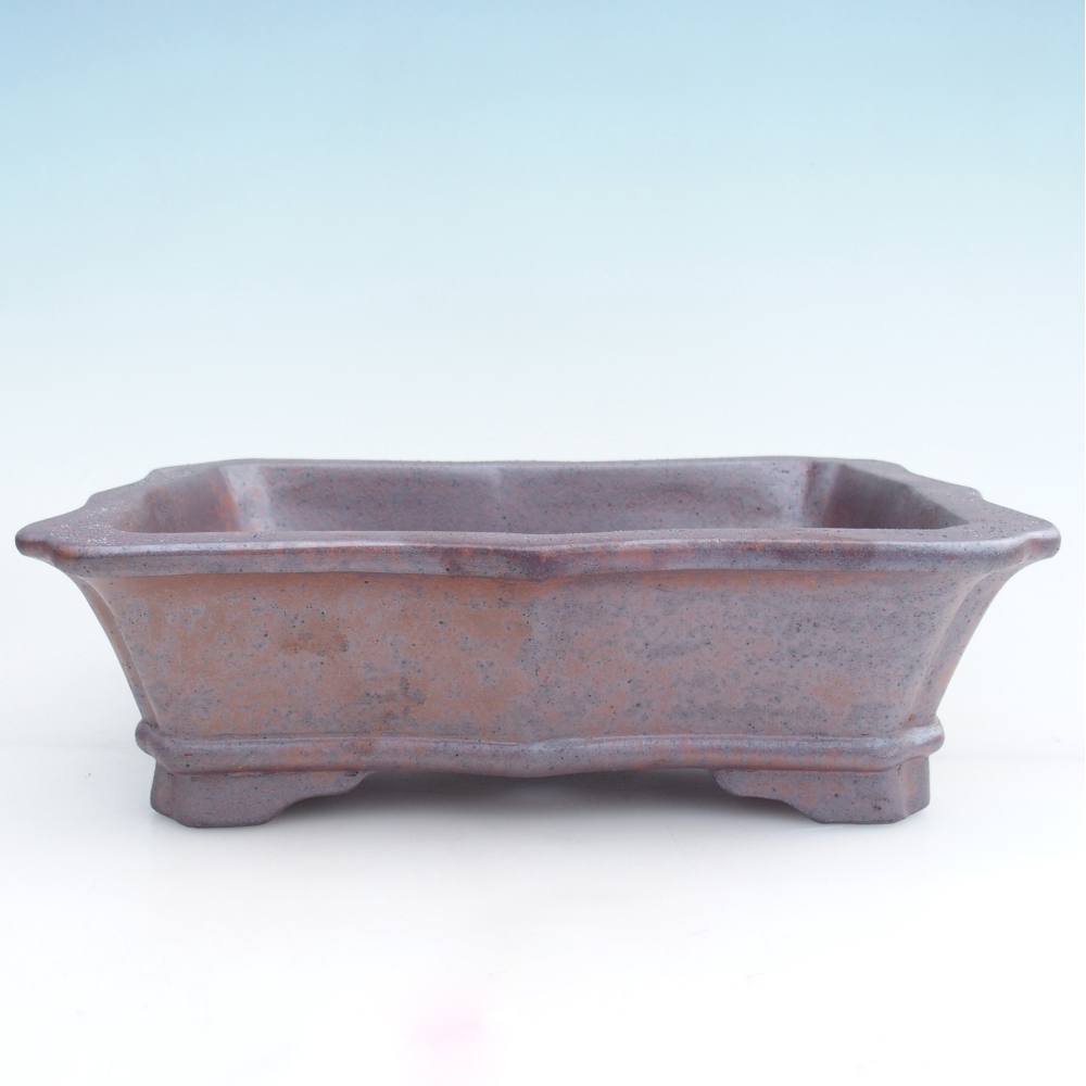 Ciotola bonsai in ceramica 27,5 x 19 x 8 cm, colore metallo