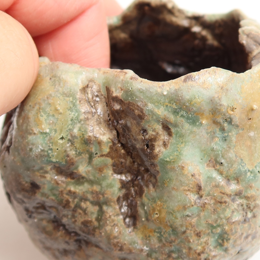 Guscio in ceramica  5,5 x 5,5 x 5,5 cm, colore verde