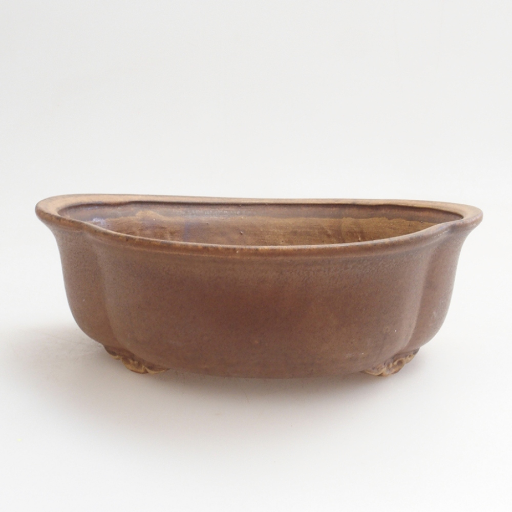Ciotola per bonsai in ceramica 10 x 8,5 x 4 cm, marrone