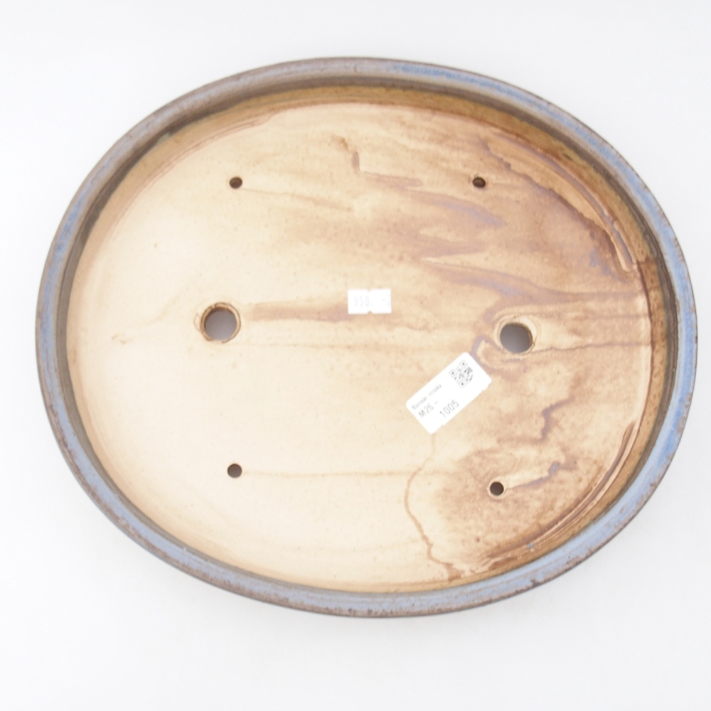 Ciotola bonsai in ceramica 30,5 x 27 x 4 cm, colore blu