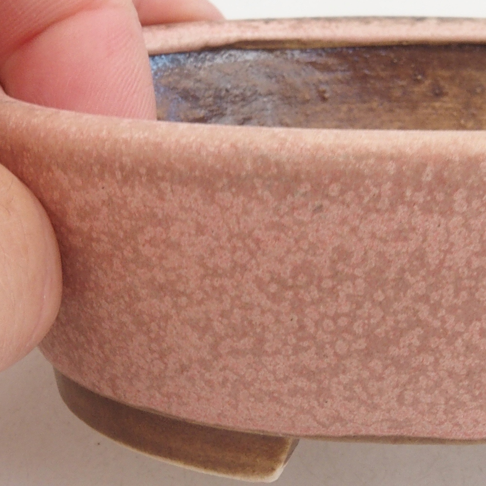 Ciotola per bonsai in ceramica 10 x 8,5 x 4 cm, marrone