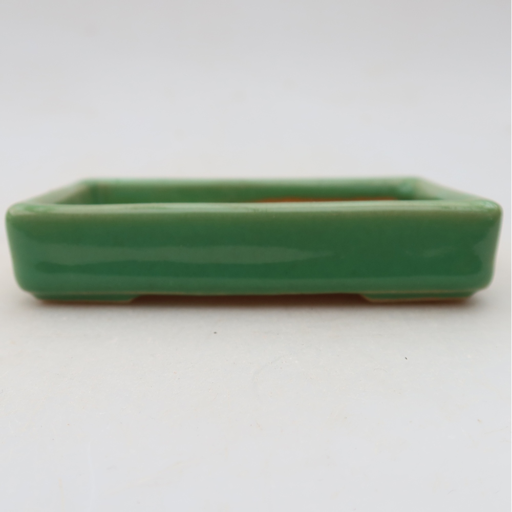 Vaso da bonsai in ceramica 10 x 7 x 2 cm, colore verde