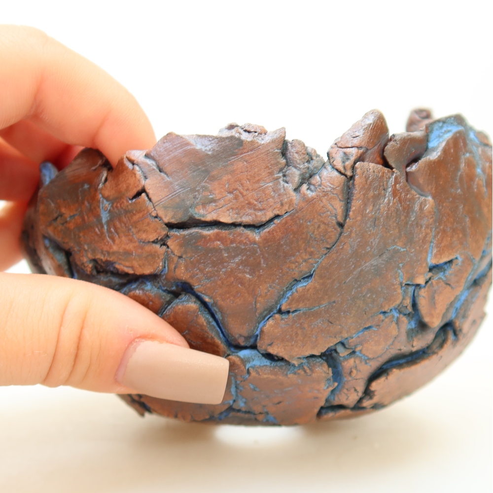 Guscio in ceramica 10,5 x 10 x 7,5 cm, colore blu