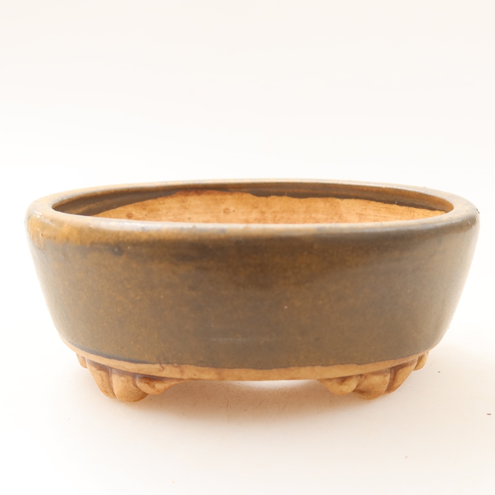 Ciotola per bonsai in ceramica 9,5 x 8 x 4 cm, marrone