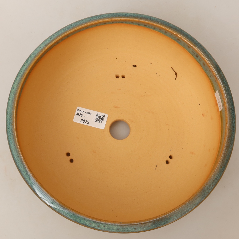 Vaso da bonsai in ceramica 24 x 24 x 8,5 cm, colore verde
