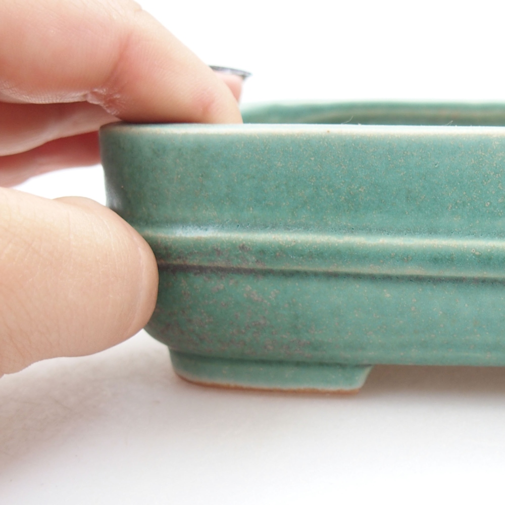 Ciotola bonsai in ceramica 22 x 17 x 5 cm, verde