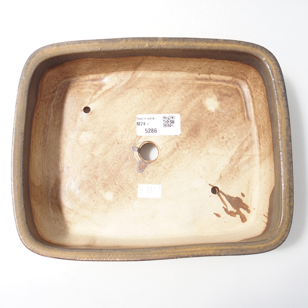 Ciotola bonsai in ceramica 22 x 19 x 5,5 cm, marrone