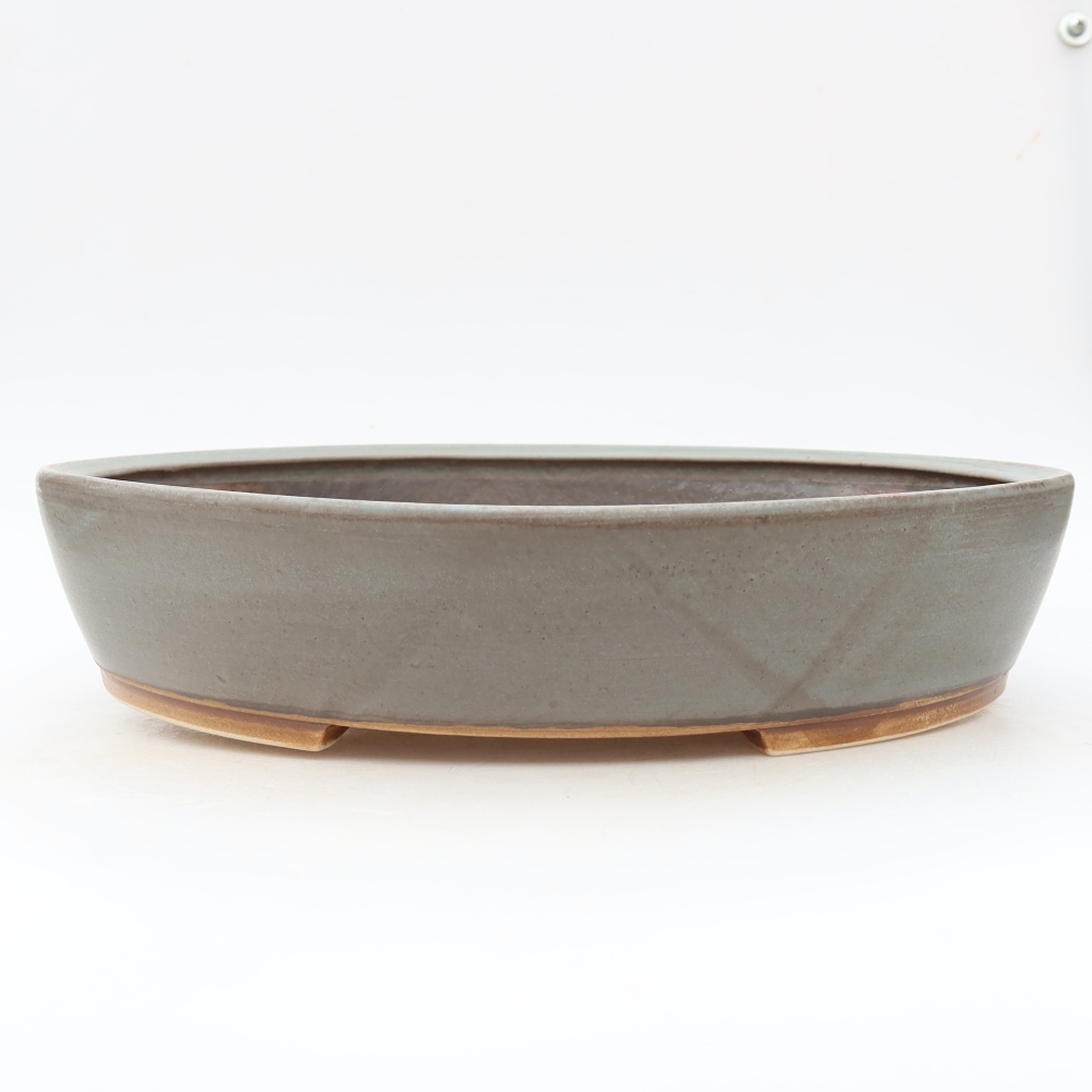 Vaso in ceramica per bonsai 32 x 28 x 6,5 cm, colore blu