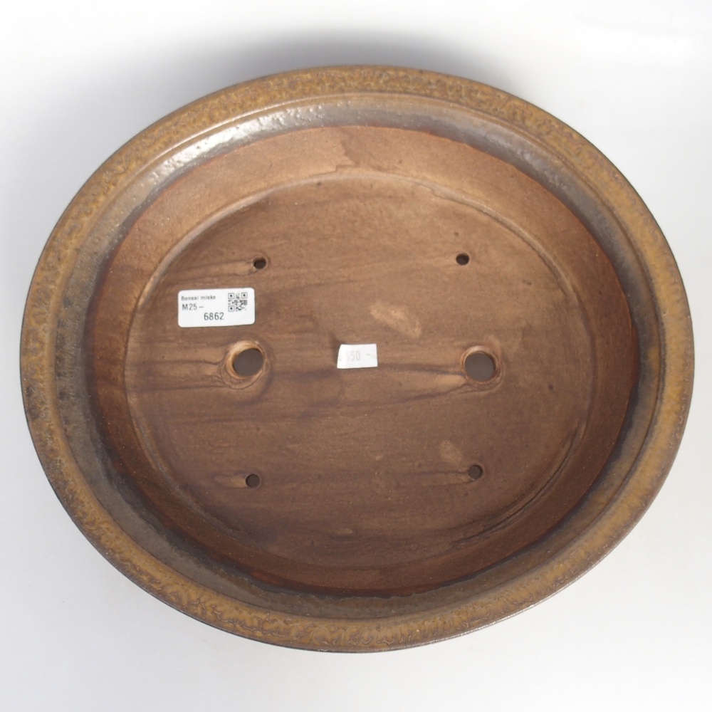 Ciotola per bonsai in ceramica 32 x 29 x 7 cm, marrone