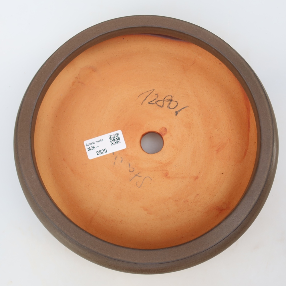 Ciotola in ceramica  23 x 23 x 7 cm, colore marrone