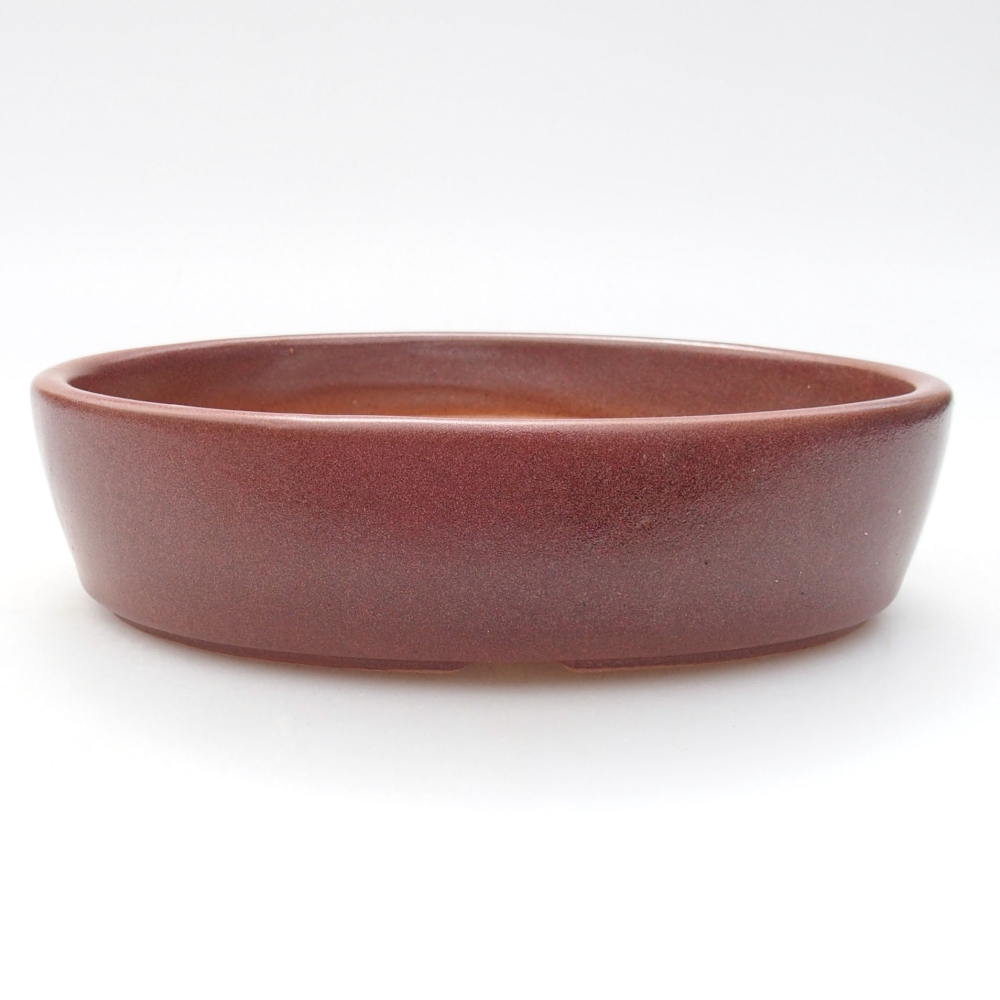 Ciotola bonsai in ceramica 16 x 11,5 x 4 cm, colore bordeaux