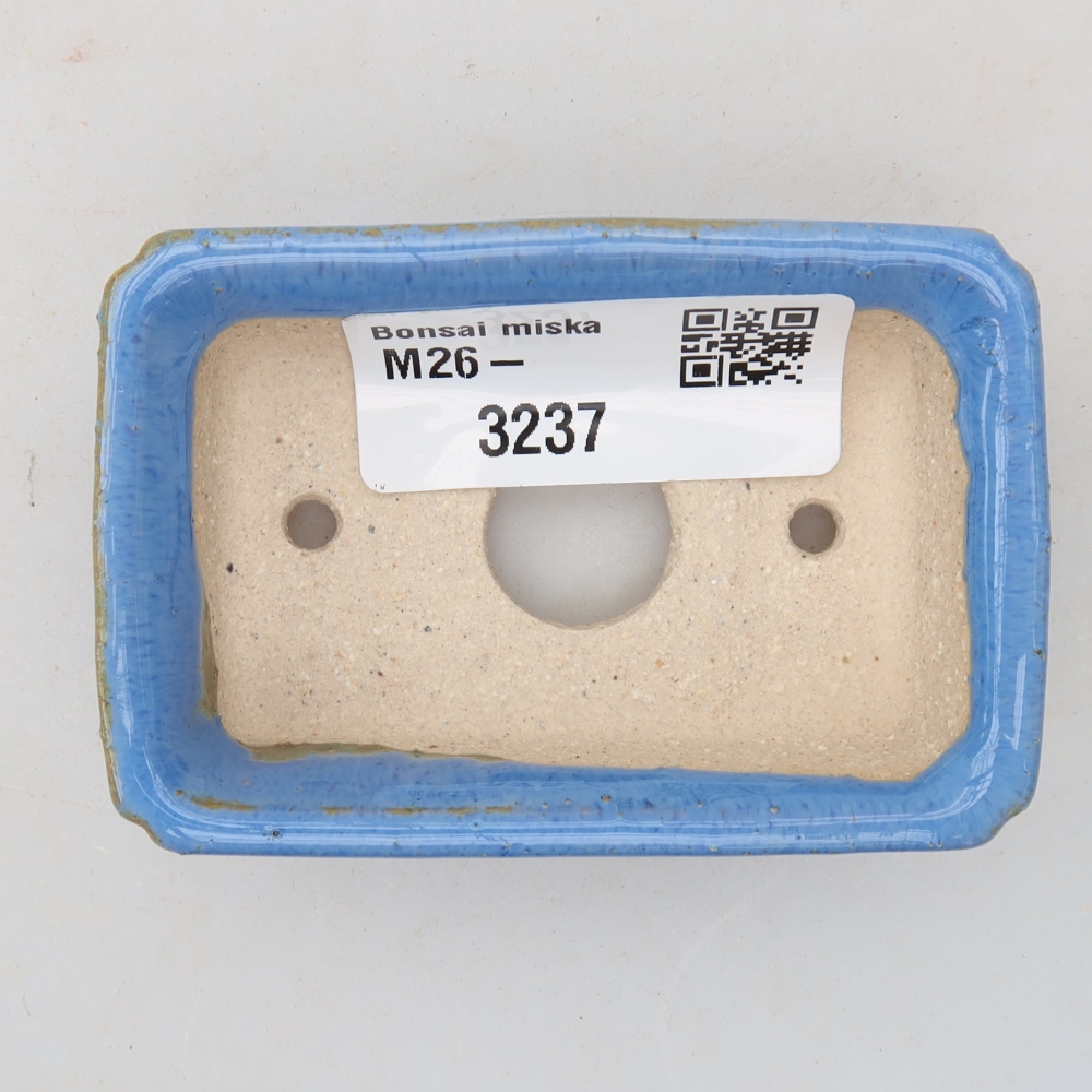 Vaso da bonsai in ceramica 7 x 5 x 2 cm, colore blu
