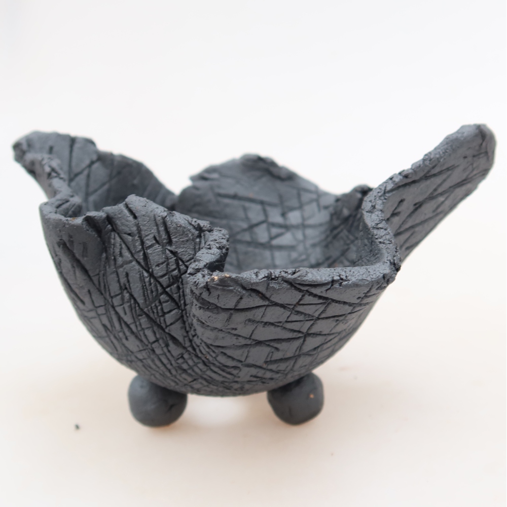 Guscio in ceramica  10 x 10 x 7,5 cm, colore metallizzato