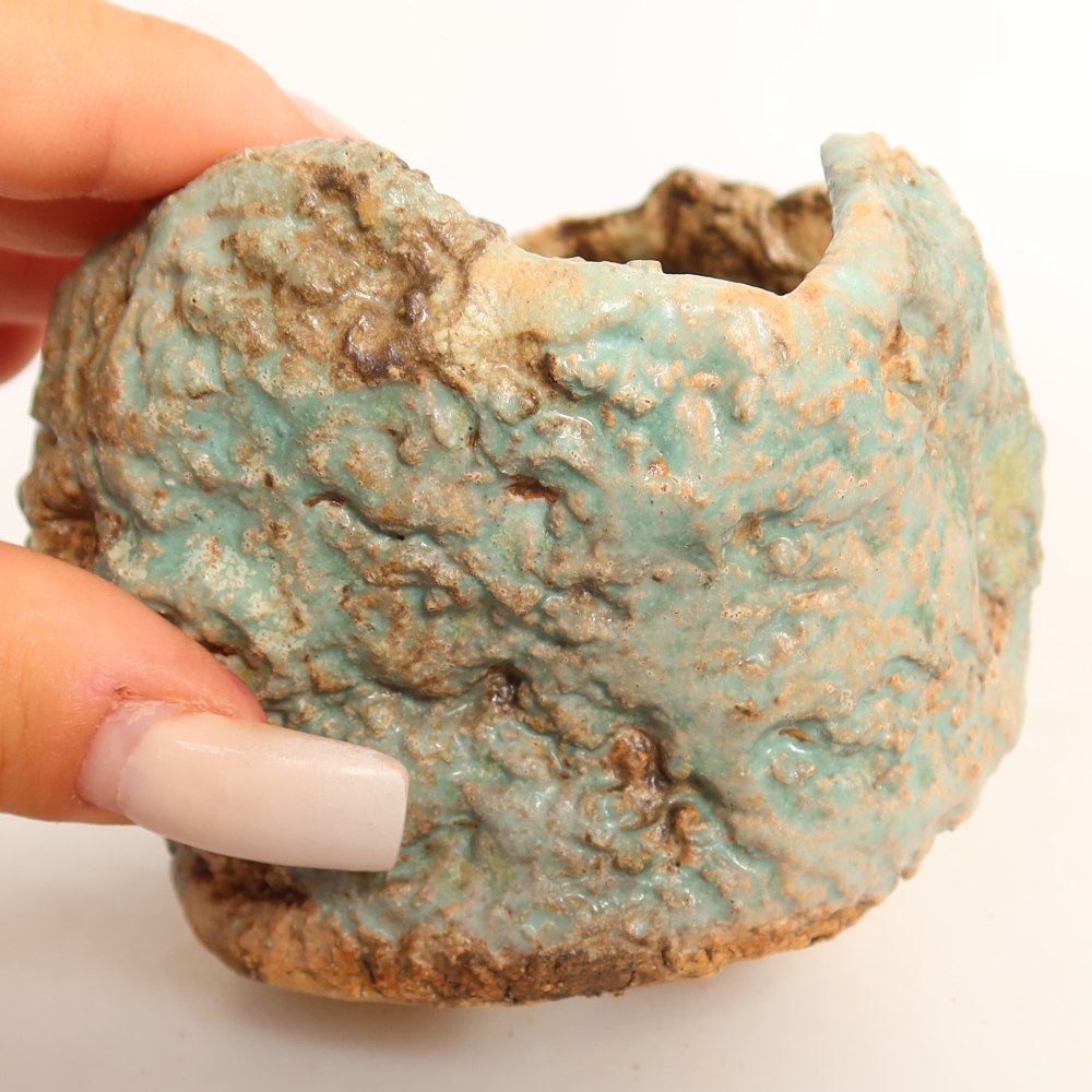 Guscio in ceramica  7 x 7 x 7 cm, colore verde