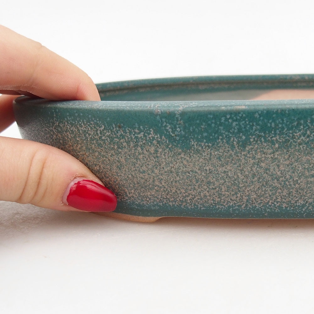 Ciotola bonsai in ceramica 22 x 17 x 4 cm, colore blu