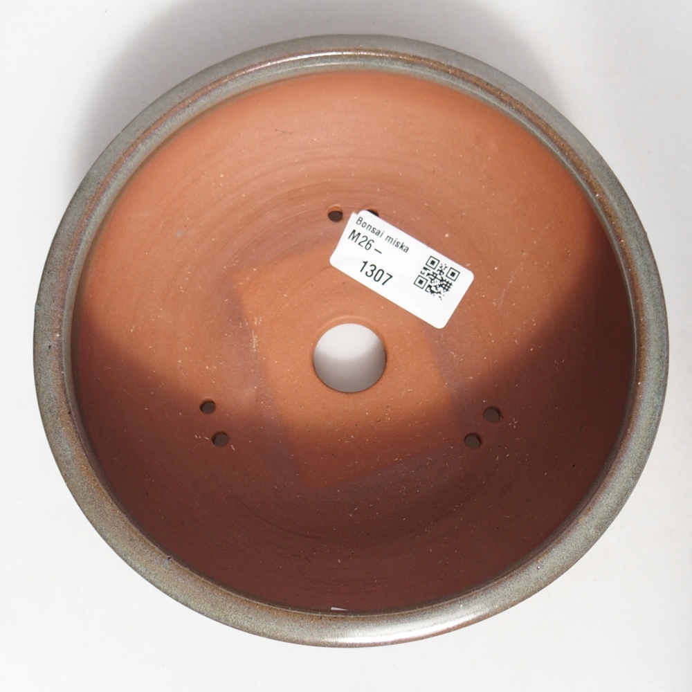Ciotola per bonsai in ceramica 16,5 x 16,5 x 5,5 cm, verde