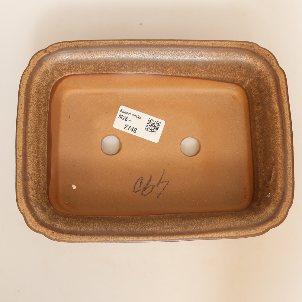 Ciotola in ceramica  20 x 15,5 x 5,5 cm, colore marrone