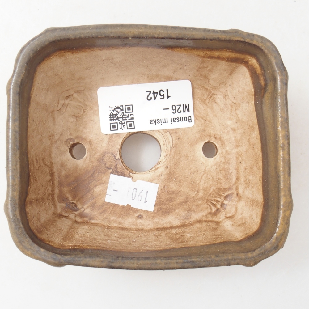 Ciotola per bonsai in ceramica 10 x 9 x 5 cm, marrone