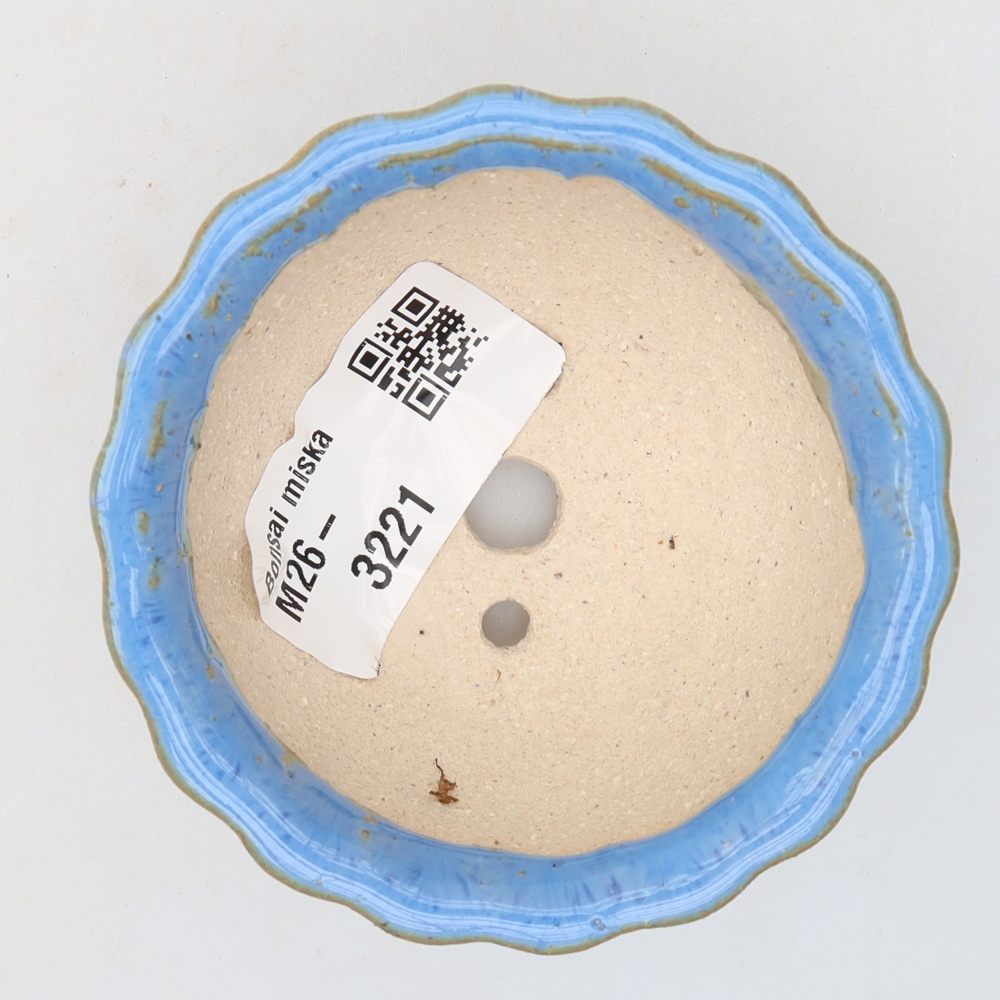 Vaso in ceramica per bonsai 7 x 7 x 4 cm, colore blu