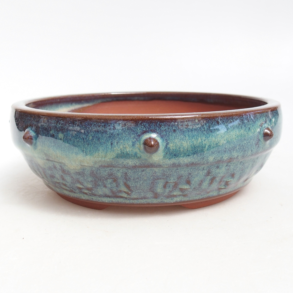 Ciotola bonsai in ceramica 16 x 16 x 5 cm, colore blu