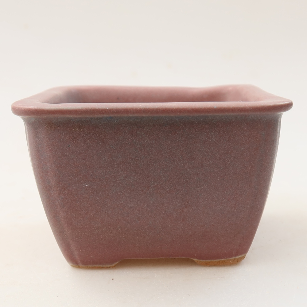 Vaso da bonsai in ceramica 8,5 x 8,5 x 5,5 cm, colore viola