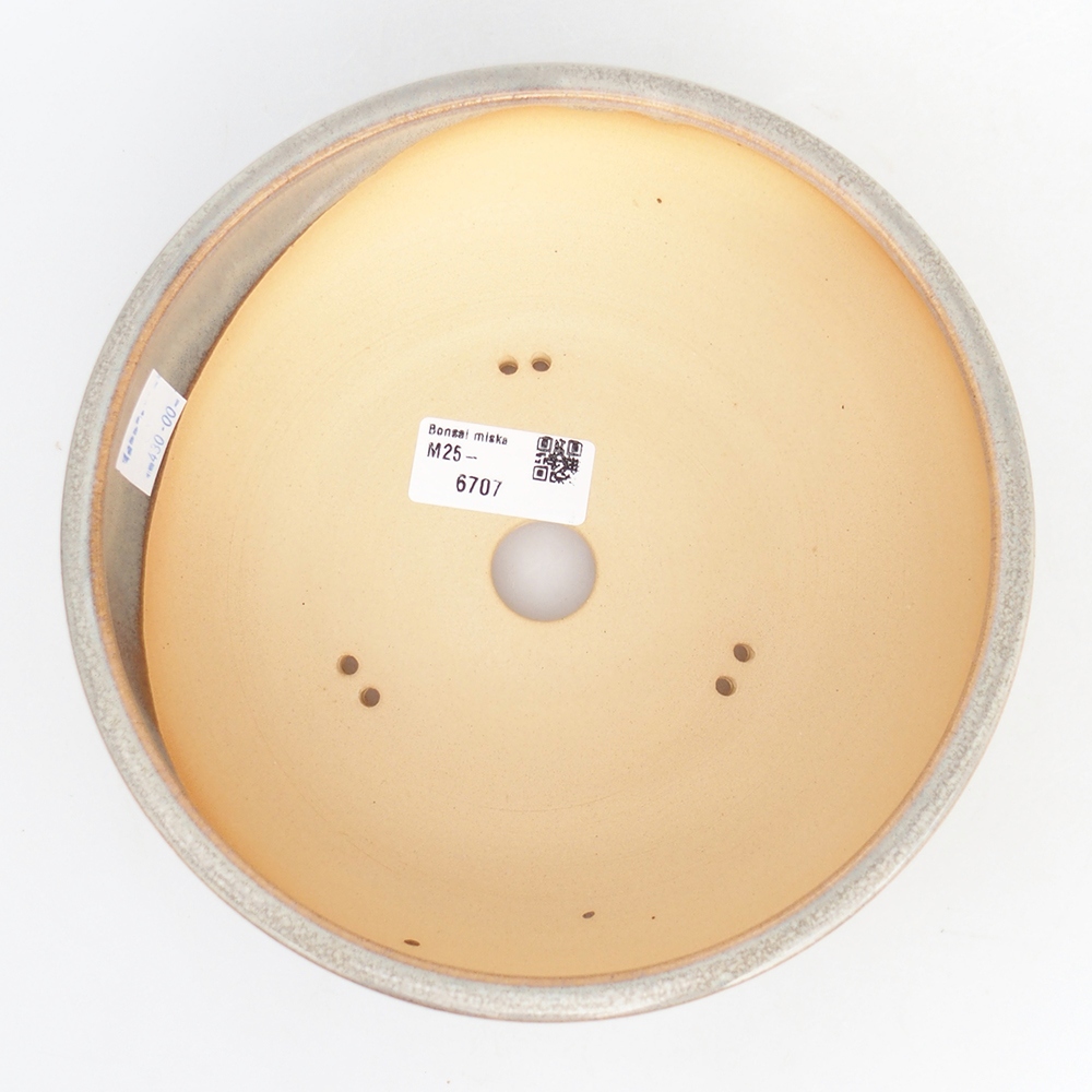 Ciotola bonsai in ceramica 19 x 19 x 6,5 cm, grigio