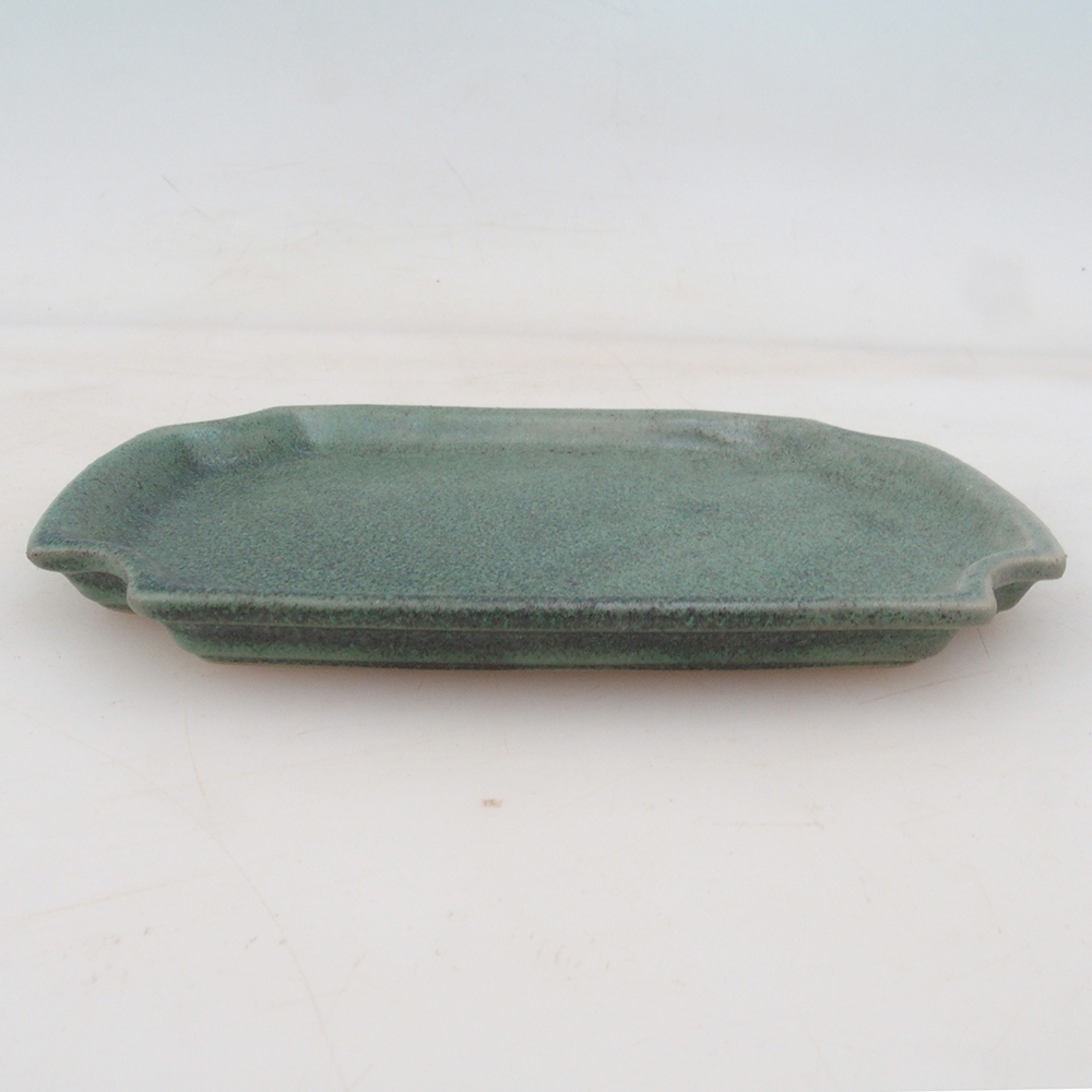 Piattino in ceramica H01 - 11,5 x 8 x 0,5 cm - verde