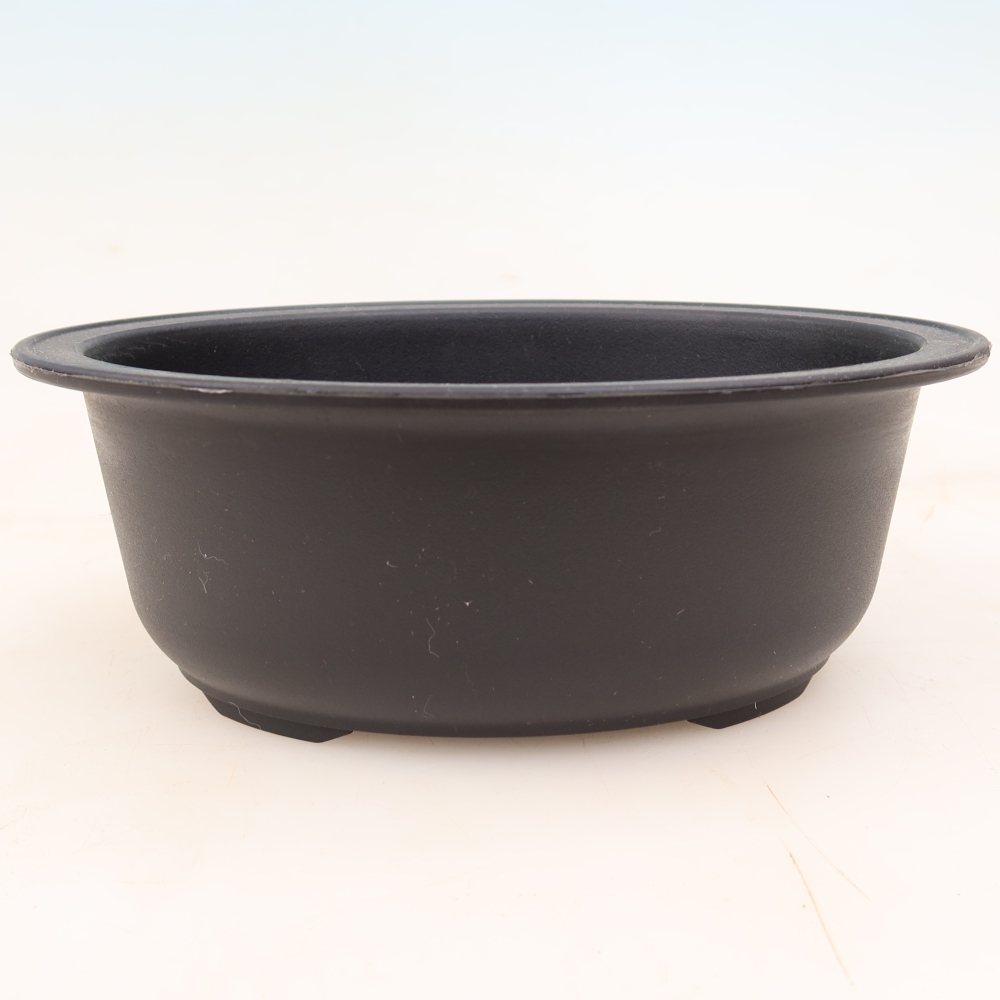 Vaso per bonsai in plastica MP-27 nero - 18,5 x 14,5 x 7 cm