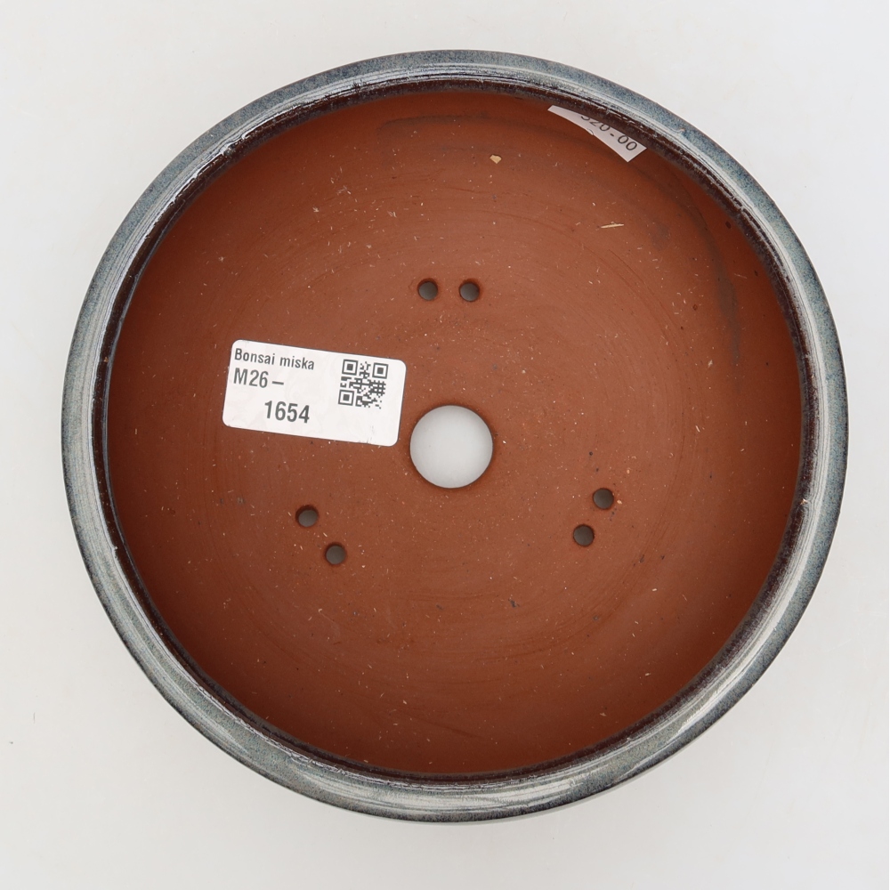 Vaso per bonsai in ceramica 15 x 15 x 6 cm, colore grigio