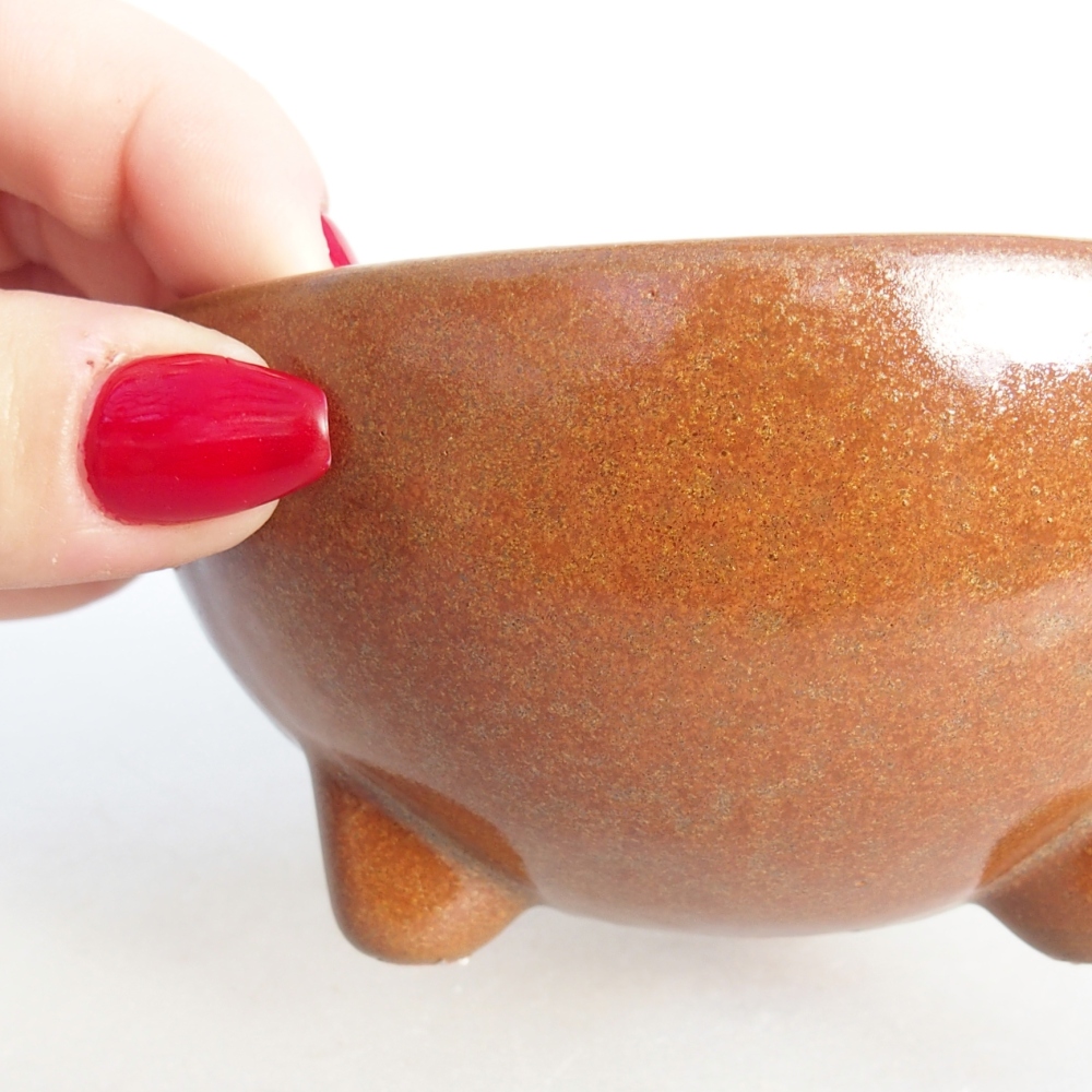 Ciotola bonsai in ceramica 26 x 26 x 8 cm, colore rosso