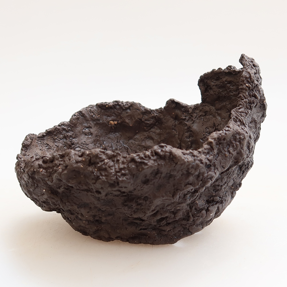 Guscio in ceramica 9,5 x 8 x 8 cm, colore marrone