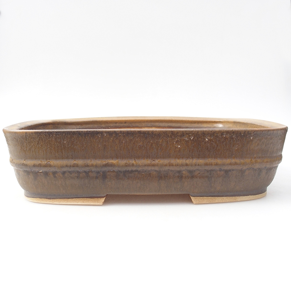 Ciotola per bonsai in ceramica 29 x 24 x 7 cm, marrone