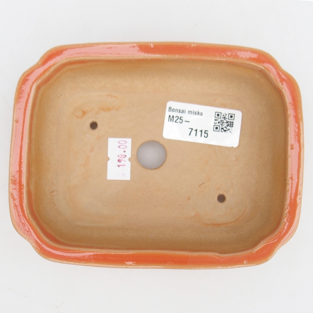Ciotola bonsai in ceramica 26 x 26 x 8 cm, colore rosso