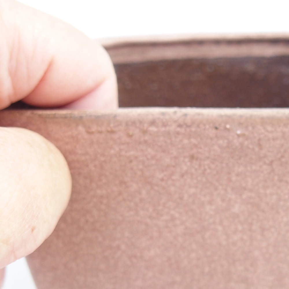 Ciotola bonsai in ceramica 10,5 x 10,5 x 7 cm, rosa