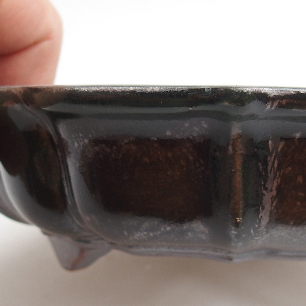 Ciotola per bonsai in ceramica 18 x 18 x 4,5 cm, verde