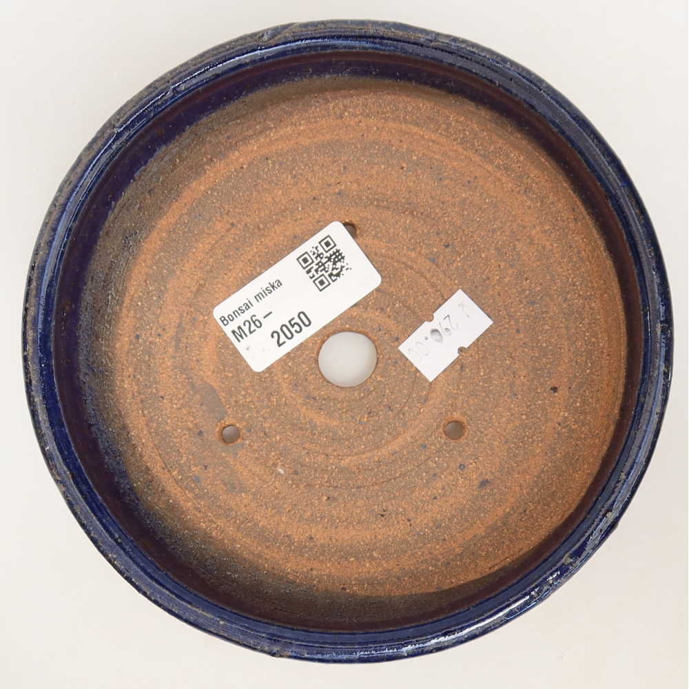 Vaso da bonsai in ceramica 14,5 x 14,5 x 4,5 cm, colore blu