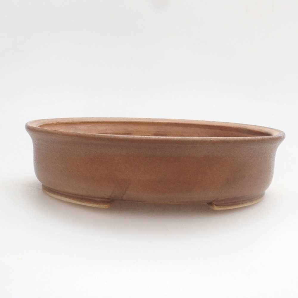 Ciotola per bonsai in ceramica 10 x 8,5 x 4 cm, marrone