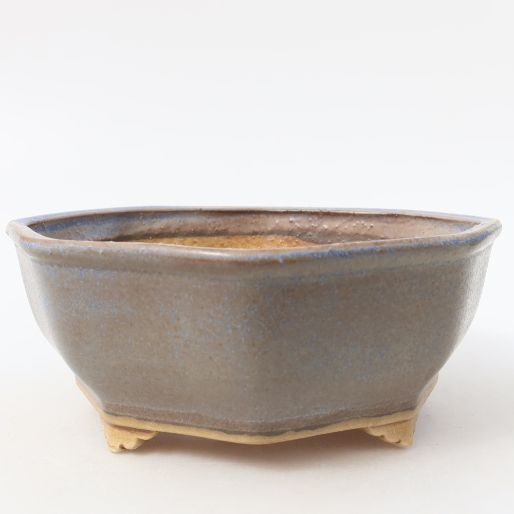Vaso da bonsai in ceramica 17 x 16 x 6,5 cm, colore blu