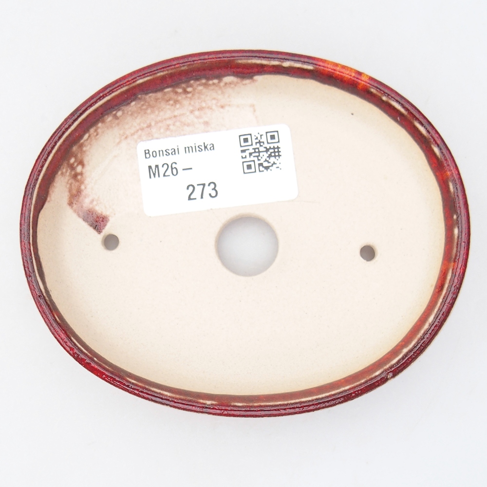 Ciotola per mini bonsai 11 x 9 x 2 cm, arancione