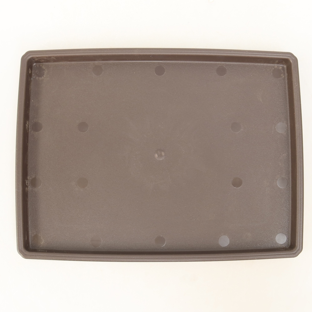 Sottovaso per bonsai in plastica PP-2 - 20 x 15 x 1,2 cm, colore marrone